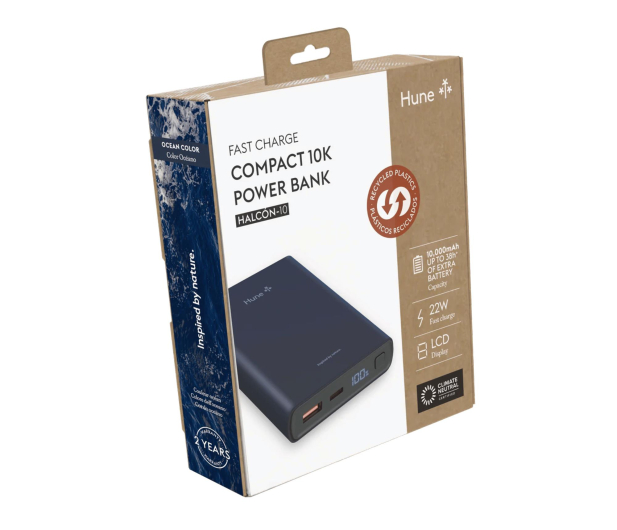 Hune Powerbank 10.000mAh USB-A/USB-C Ocean Blue - 1370695 - zdjęcie 4